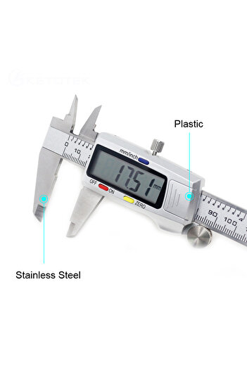 Choice1 Basic No Box 6 Inch 150mm Digital Vernier Caliper Stainless Steel Micrometer Measuring Tool Depth Ru