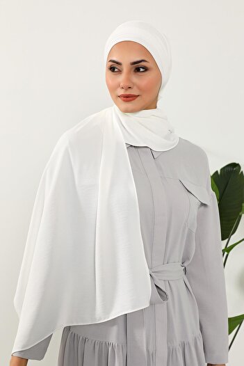 Aisha's Design Πλισέ Σχέδιο Αερομπίν Σάλι, CPS-90, Εκρού