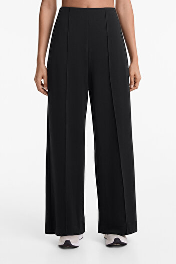 Oysho Ribbed Detailed Straight-Cut Trousers Containing Modal