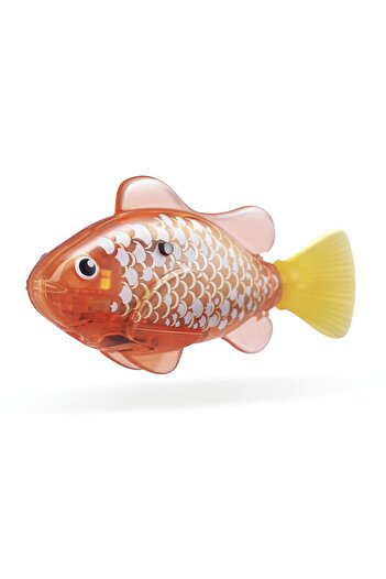 TOYFEST 1.8 Metre Derine Dalan Suda Renk Değiştiren Yüzen Pilli Robo Alive Balık - 6.8 CM - 1 ADET - ALTIN