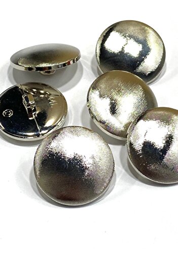 karantuhafiye Trench Coat Button Set 6 Pieces Metalized /2.8 cm Silver