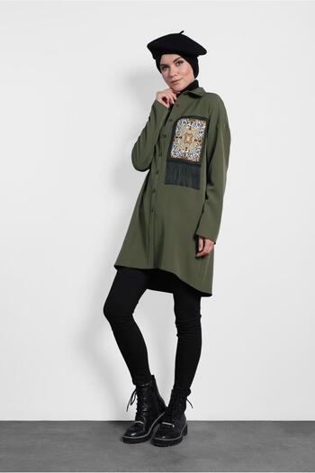 Alvina Tasseled Buttoned Tunic 40112