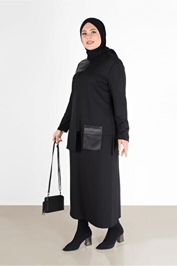 Alvina 2019 Double Skirt Set with Pockets and Stone Detail