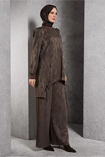 Alvina Jacquard 45253 Model Pants Suit Set