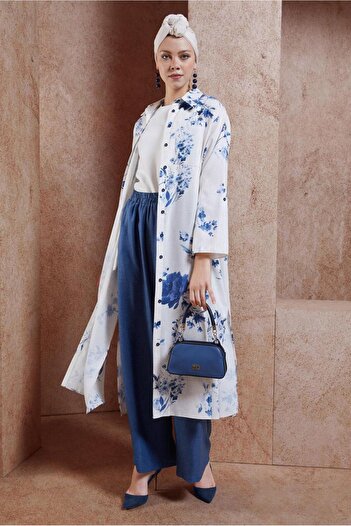 Alvina Linen Set 44773 - Patterned Trousers
