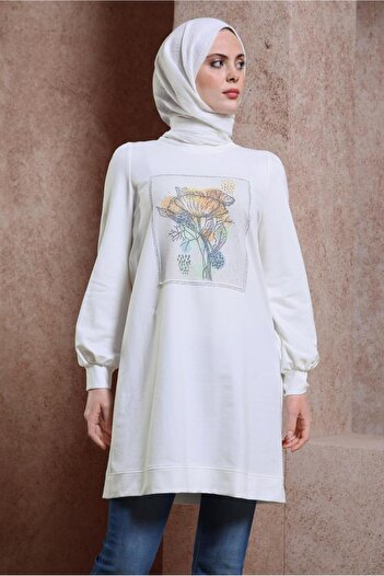 Alvina Tunic Padded Printed Tracksuit - 43784