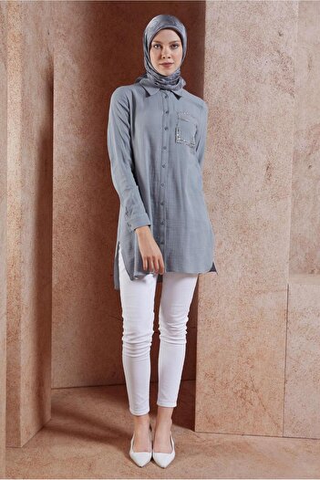 Alvina Cotton Muslin Shirt Tunic 44680