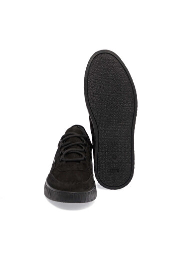 Tergan Siyah Hakiki Nubuk Deri Erkek Sneaker - E24ı1ay56900-a64