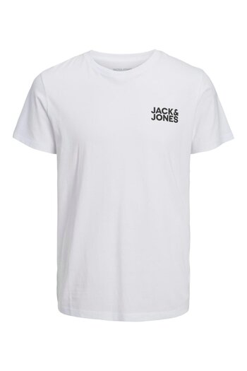 Jack & Jones Crew Neck logóval nyomtatott póló-corplogo fehér