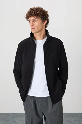 AIR JONES Ανδρικό φούτερ Hardy Black Standard Fit Fleece - 88299