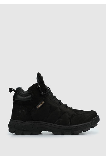 Bulldozer Black Leather Men's Boots