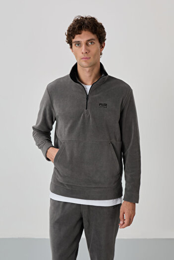 AIR JONES Ανδρική αθλητική φόρμα Carol Dark Grey Fleece - 85226
