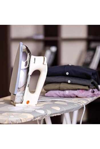 Geepas 1000W Heavy Weight Electric Dry Iron, Golden Ceramic Soleplate, With Adjustable Temperature-GDI2752N