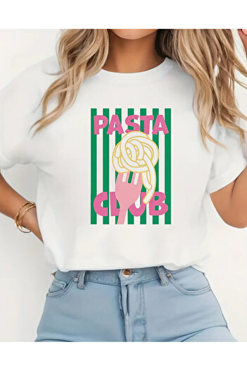 SUNFREE Popular Trend Cake Club Visual Printed Women Oversize Tshirt