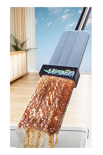 Cepillo Hands-free Flat Mop | Self-squeezing Microfiber | Wet & Dry | 360° Rotating | 42cm