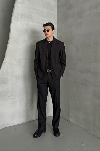 HYMAN Men's One Button Oversize Suit