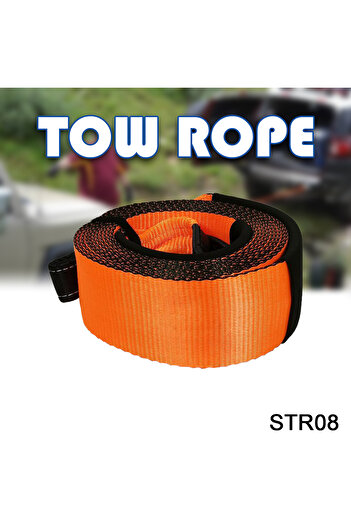 Safari STR08 Heavy-Duty Tow Rope - 9M, 20 Ton Capacity, with Hooks and Carry Bag