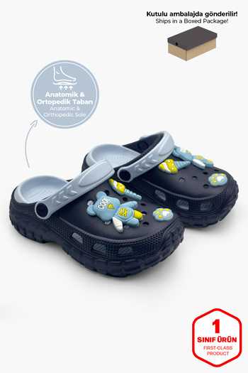 Beınsteps Children's Slippers Emoji Figured School Nursery Beach Pool Casual Children's Slippers & Sandals