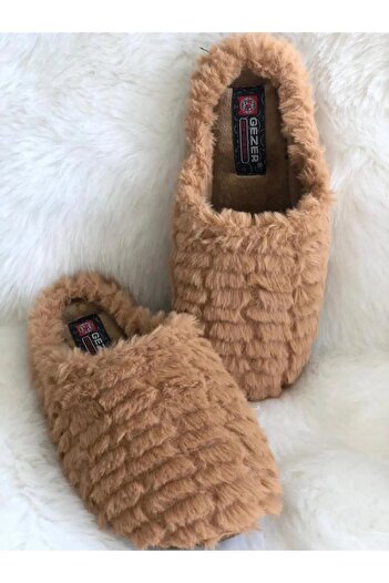 GEZER Plush Women's Winter Brown Indoor Slippers