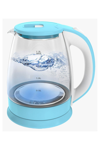 Denx Glass electric kettle, capacity 1.8 liters, 1500 watts Blue