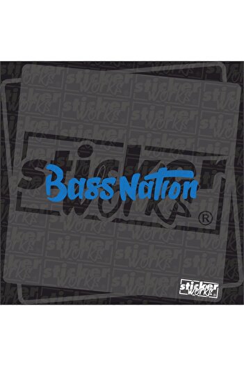 Sticker Works Autocolant Bass Nation Albastru