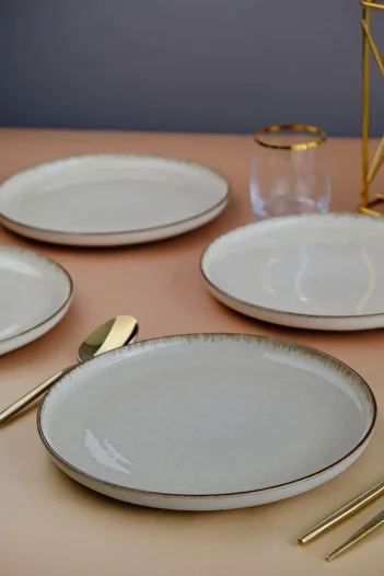 Kütahya Porselen Moderna Cake Plate Cinnamon 21cm 6 Pcs