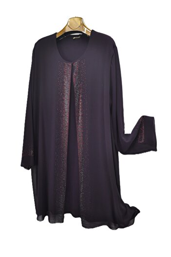 elma abone New Season Plus Size Evening Dress Stone Tunic