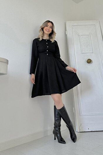 buğrahayalin Black Short Classic Dress