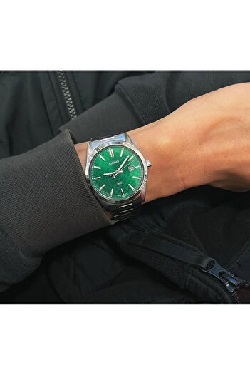 Casio Casio MTP-VD03D-3A1 Men's Stainless Steel Watch, Green Dial, Analog with Three Hands