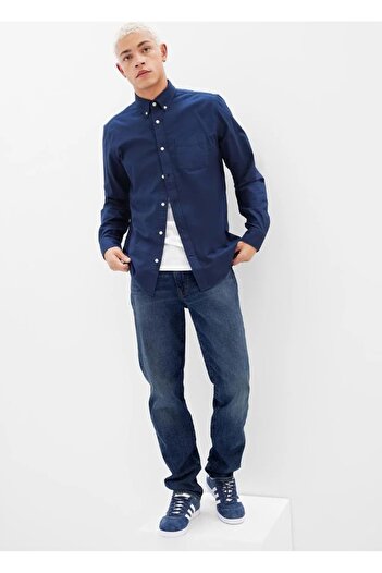 GAP V-Straıght Jeans Straight Fit Men's Jeans Blue