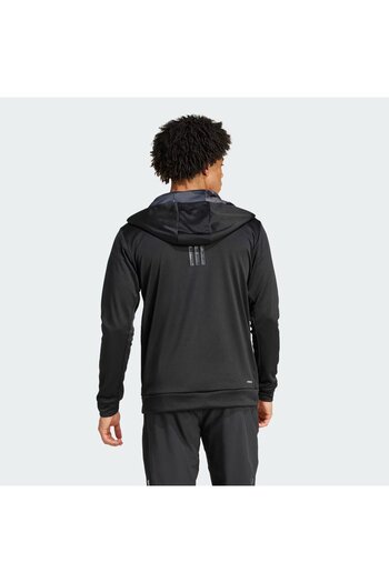 adidas Men's Black Camo Fz Hd Tracksuit Top (Is6149)