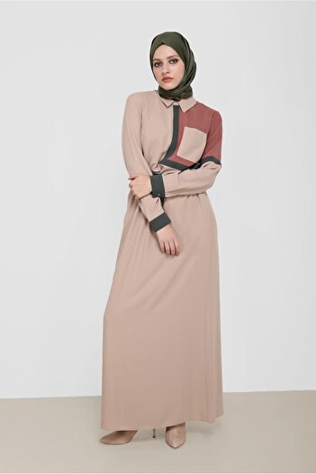 Alvina 3-COLOR CREPE DRESS WITH BANDED WAIST 42219
