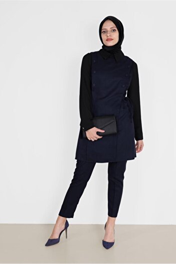 Alvina BELDEN BELTED BUTTON DETAILED DOUBLE PANTSET 42187