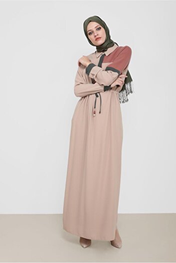 Alvina 3-COLOR CREPE DRESS WITH BANDED WAIST 42219