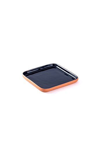 Tantitoni SQUARE TERRA MAVİ PORSELEN İKİLİ TABAK SETİ 12.2CM&20.2CM