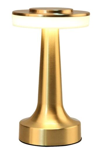 COOYA مصباح طاولة LED محمول مع مستشعر لمس ذهبي 21 × 9 سم