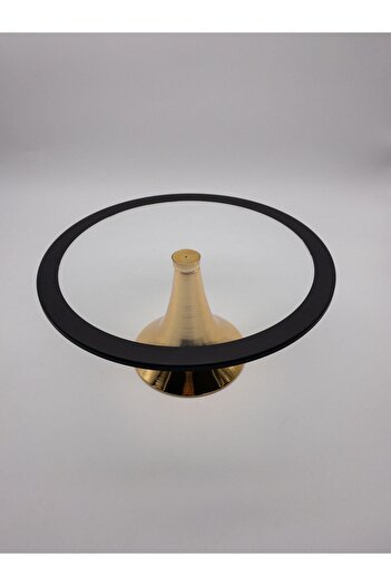 Fiyakalı Ürünler Atölyesi Black Round Cake Stand, Cake and Cookie Presentation Stand, Dowry Box, Gift, Cake Plate