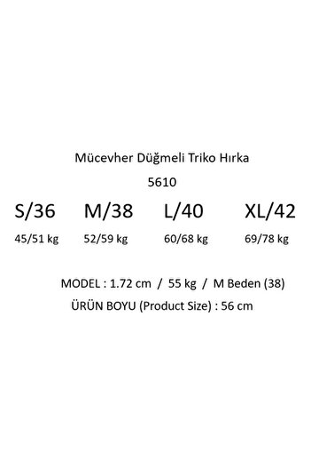 Irmak Kerekli Kadın Ekru Mücevher Düğmeli Triko Hırka 5610