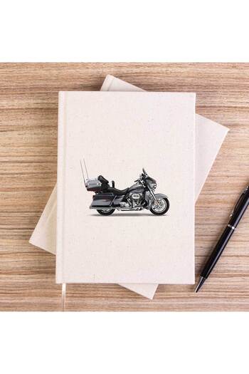 CrowsGate Harley Chopper CVO Unlined Canvas Notebook