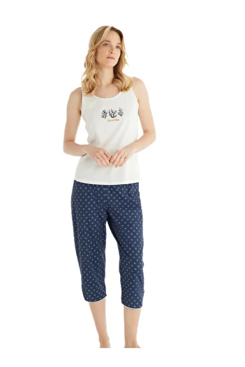 Blackspade Women's Ecru Capri Suit 51843