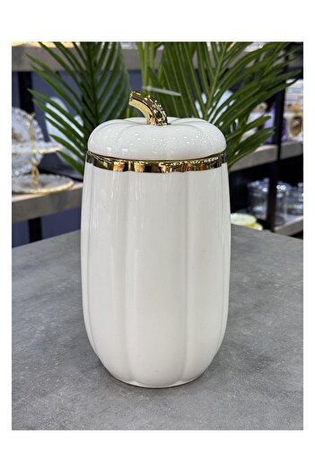 ACAR Porcelain Luxury Pumpkin White Large Size Spice Jar