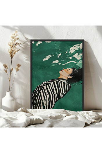 HOMEPACK Tekli Ahşap Çerçeveli Tablo Tek Parça Poster Tablo TK/1398