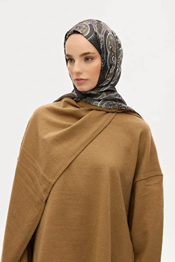 cs camellia scarf Σάλι Cyristal Shine - Καφέ