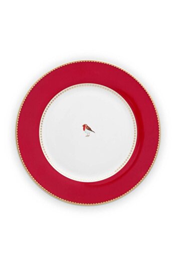 Pip Studio Porcelain plate, Pip Studio, Red, 26.5cm, Love Birds collection