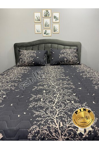 Çetinhome Double Quilted Pique Set 4 Seasons Black