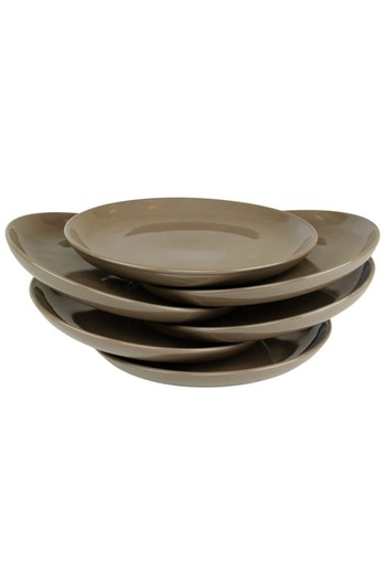 Cesiro Set of 6 dessert plates Brown 21 cm