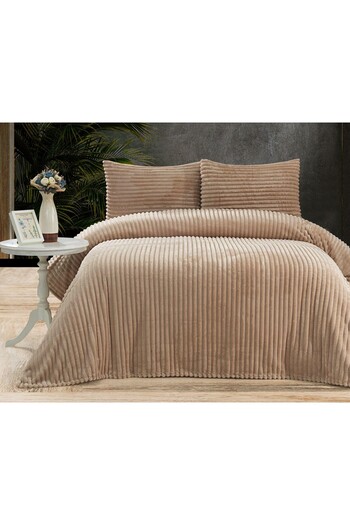 aktartekstil Double Bed Cover with Rabbit Feather Pillow