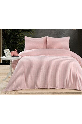 aktartekstil Double Bed Cover with Rabbit Feather Pillow