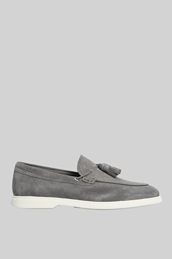 BOSS Erkek Deri Loafer Gri