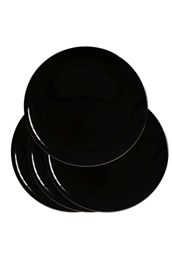 Cesiro Set of 4 Dinner Plates: Versatility and Style in Glossy Black